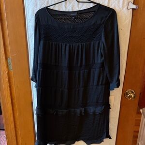 Who What Wear Black Midi Dress Size M